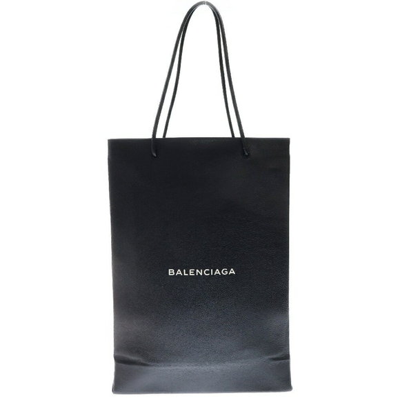 Balenciaga Leather North Bag Tote South Black - Picture 1 of 5